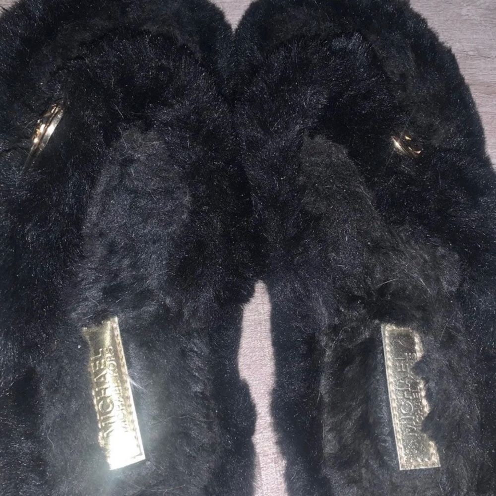 Micheal Kors furry slippers